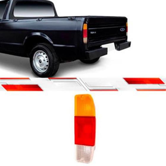 Lanterna traseira f1000 pampa 1989 até 1993 ld tricolor acrílico Menor preço em Lanterna traseira f1000 pampa 1989 até 1993 ld tricolor acrílico
