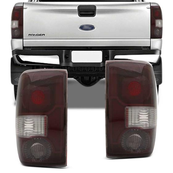 Imagem de Lanterna Traseira Ford Ranger 2004 2005 2006 2007 2008 2009 Serve 1993 a 2003 Bicolor