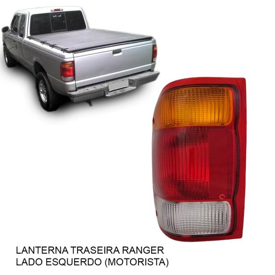 Imagem de Lanterna Traseira Ford Ranger Tricolor 1998 1999 200 2001 - Lado Direito ou Lado Esquerdo