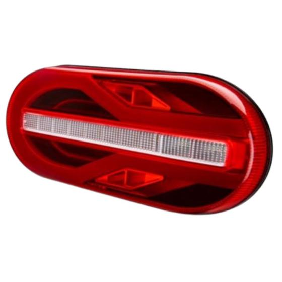 Imagem de Lanterna traseira LED 24V Modelo R LED Com Direcional 24V Ampla area De Posicao Com Tecnologia Luz Difusa Conexao 5 Vias