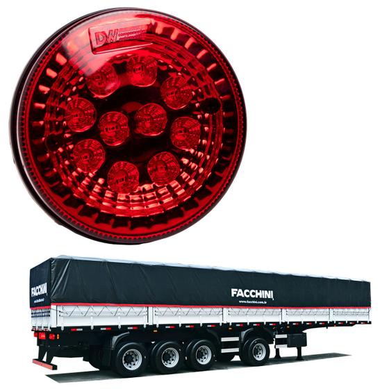 Imagem de Lanterna Traseira LED Facchini 125mm Rubi Bivolt
