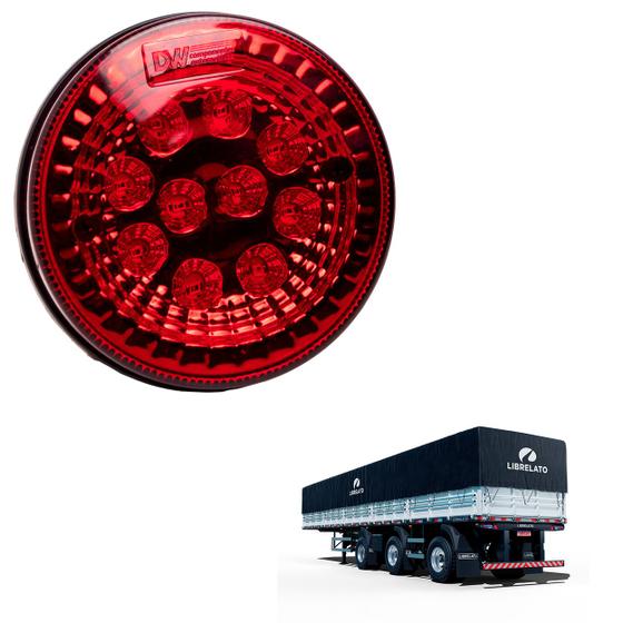 Imagem de Lanterna Traseira LED Librelato 125mm Rubi Bivolt