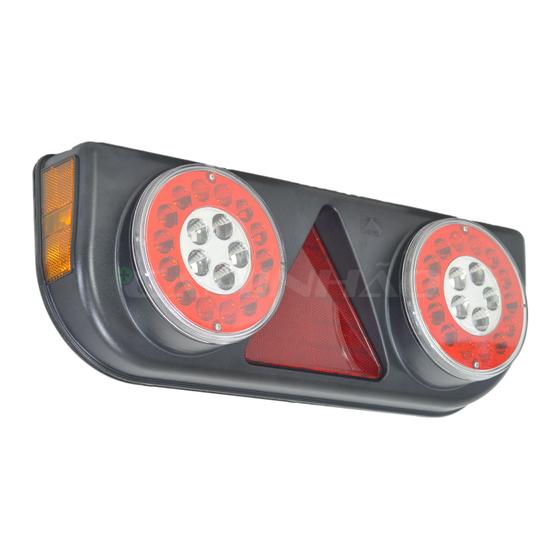 Imagem de Lanterna Traseira LED para Carreta Facchini Original Aspock Braspoint 3 Vermelha 24V