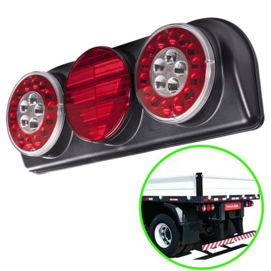 Imagem de Lanterna Traseira LED para Carreta Facchini Original Aspock Braspoint 4 Vermelha 24V