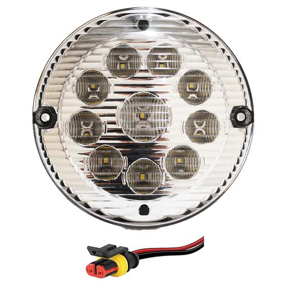 Imagem de Lanterna Traseira Ré Ônibus Caminhão 155mm 10 LED 24V CR c/Conector