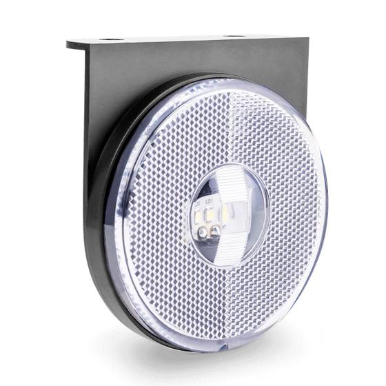 Imagem de Lanternas Lateral Carreta 3 LED Cristal Bivolt 12V 24V com Suporte e Fio