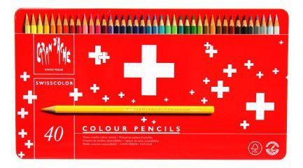 Imagem de Lápis Aquarelável Swisscolor Caran D'ache 40 Cores