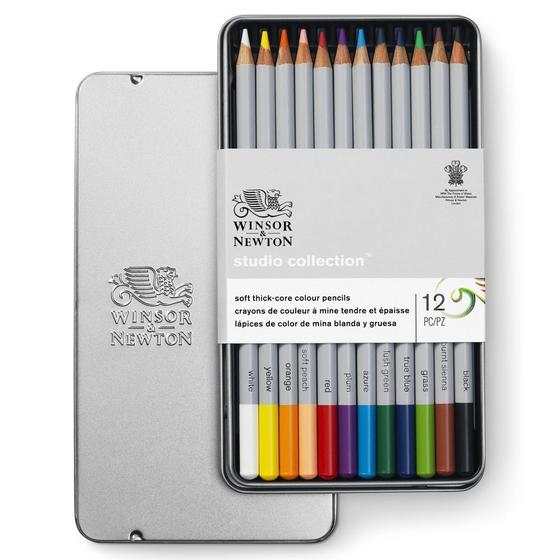 Imagem de Lápis Aquarelável Winsor & Newton Studio Collection 12 Cores