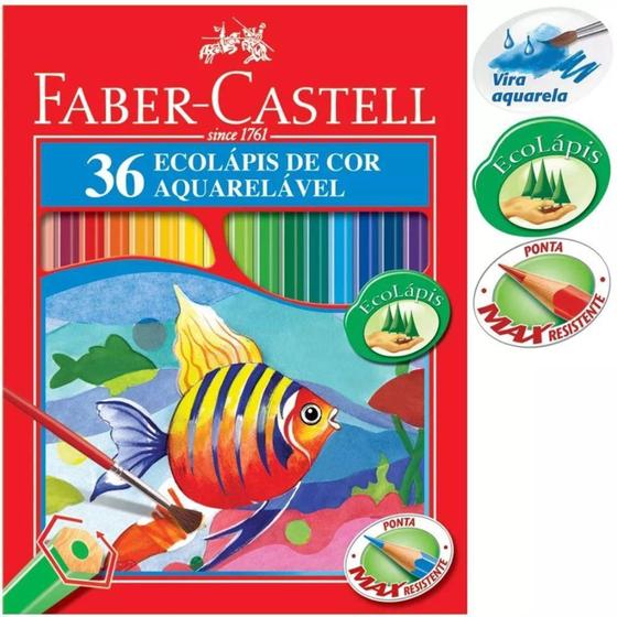 Imagem de Lápis Cor 36 Cores Aquarela 120236G - Faber Castell - Faber-Castell