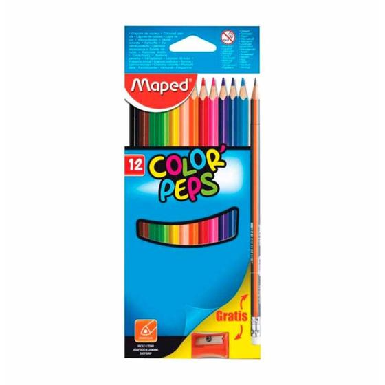 Imagem de Lapis cor inteiro c/12 cores kit lapis+apontador / un / maped