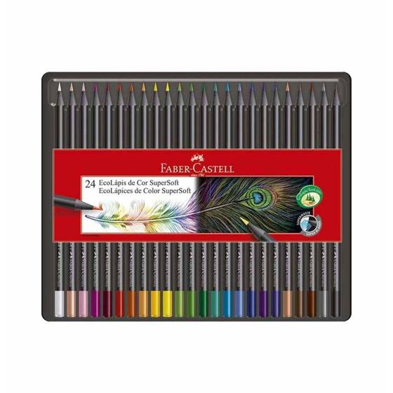 Lapis cor inteiro c/24 cores eco supersoft / un / faber Imagem de Lapis cor inteiro c/24 cores eco supersoft / un / faber