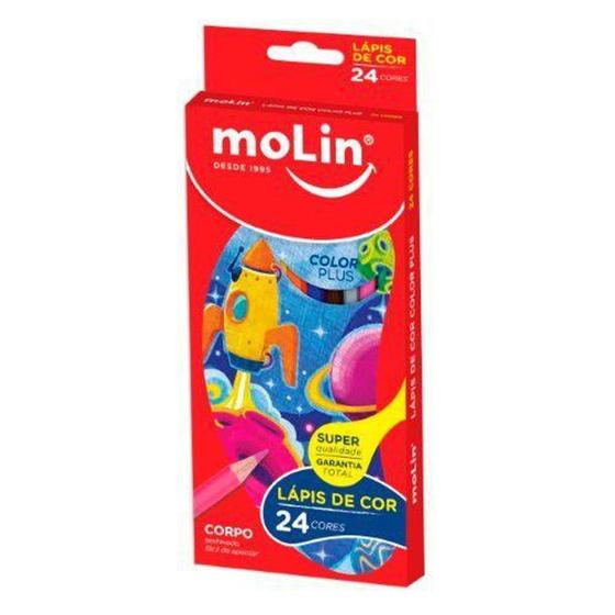 Imagem de Lápis De Colorir 24 Cores Color Plus 13005 Molin