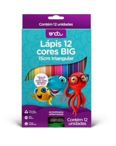 Imagem de Lapis de cor 12 cores jumbo triangular 15cm onda