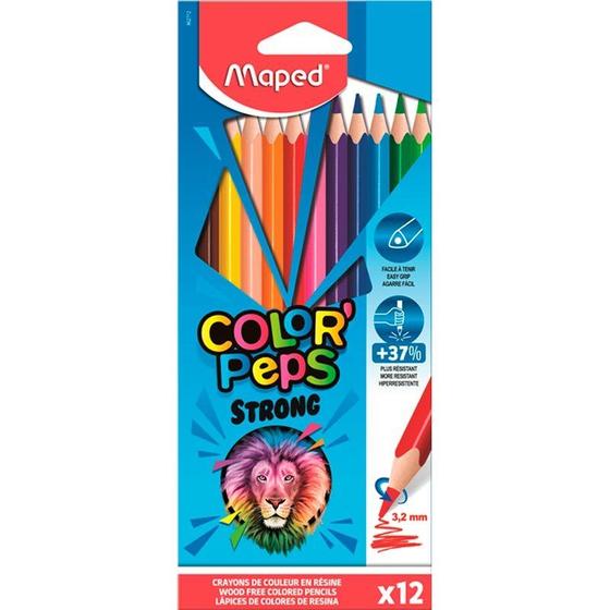 Imagem de Lápis de Cor 12 Cores Triangular Maped Color Peps