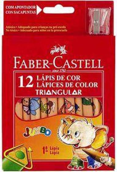 Imagem de Lapis De Cor 12 Jumbo Triangular 124012ap Faber - LC