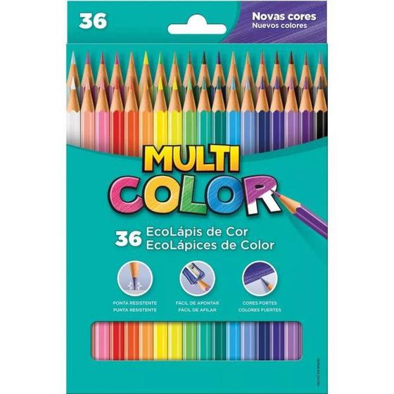 Imagem de Lápis de Cor 36 Cores Multicolor Faber-Castell Ecolápis Sextavado