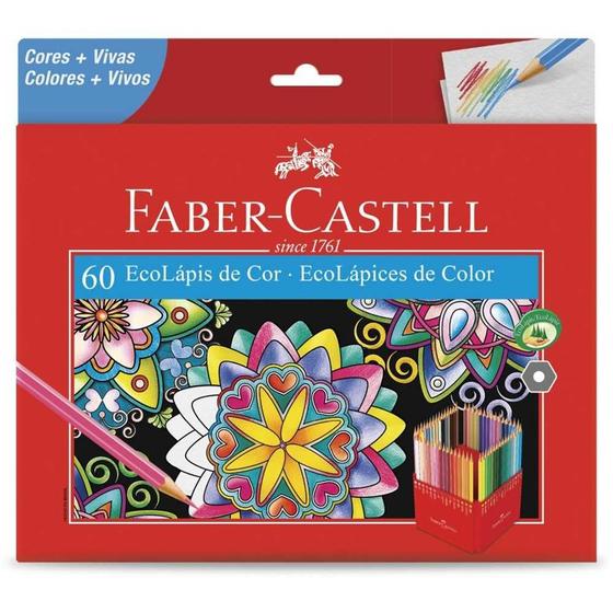 Imagem de Lapis de cor 60 cores faber castell
