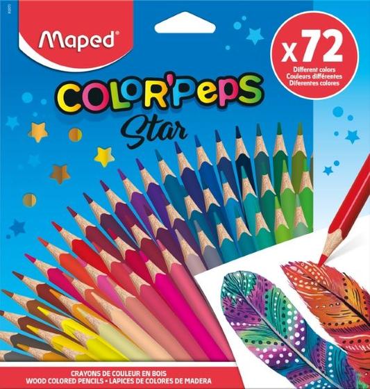 Imagem de Lápis de Cor 72 Cores Triangular Color Peps Star - Maped