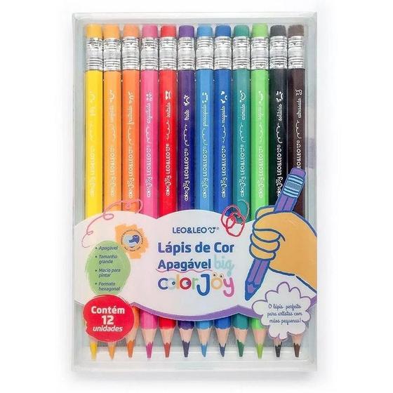 Imagem de Lapis De Cor Apagavel Big Color Joy 12 Cores Leo E Leo