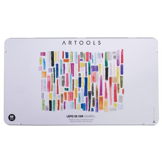 Imagem de Lápis de Cor Aquarelável Artools 60 Cores Lata - Tris