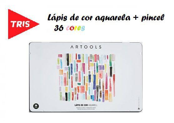 Imagem de Lápis de cor Aquarelavel Artools Lata 36 Cores Tris