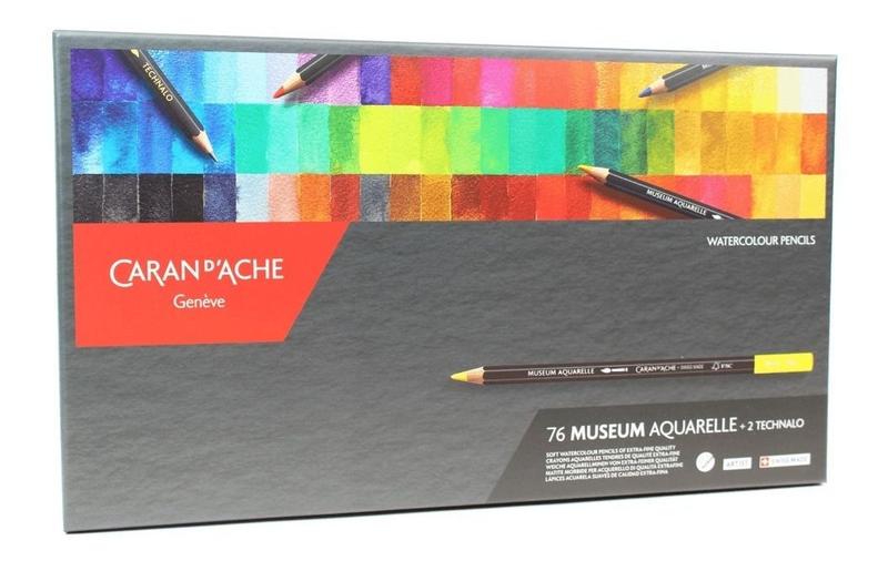 Imagem de Lápis De Cor Aquarelável Caran D'ache Museum 76 Cores