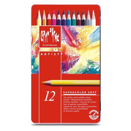 Imagem de Lápis De Cor Aquarelável Caran d'Ache Supracolor 12 Cor