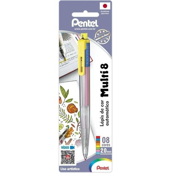 Imagem de Lápis De Cor Automático Multi 8 SM/PH158ST1 Pentel (SKU 14725)