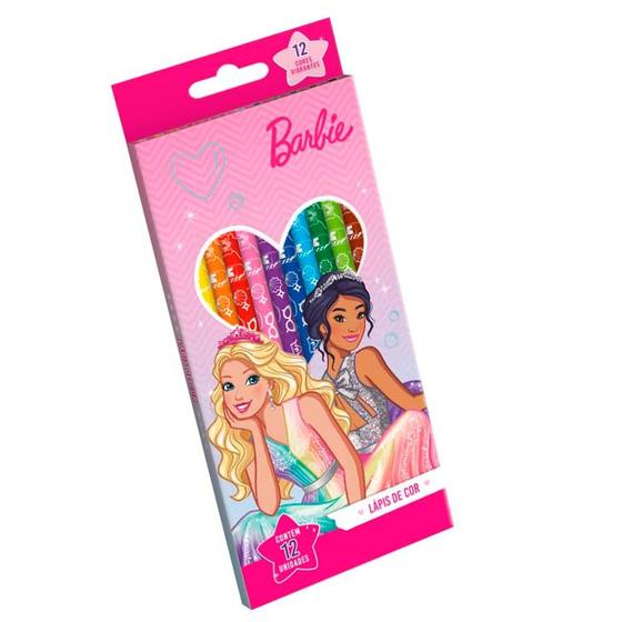 Imagem de Lápis De Cor Barbie 12 Cores Sextavado Tris