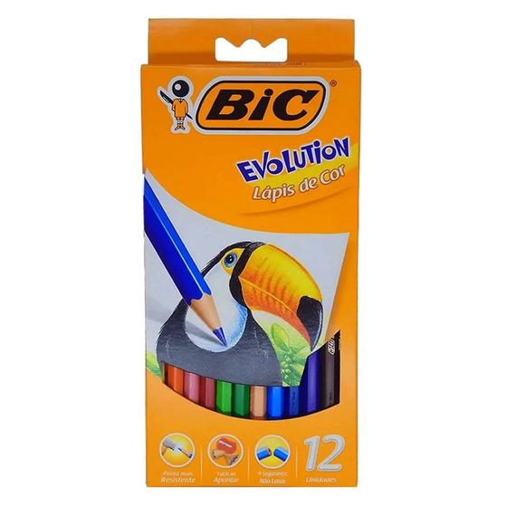 Imagem de Lápis de Cor Bic 12 Cores Evolution Sextavado