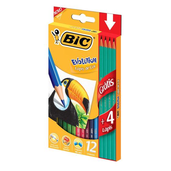 Imagem de Lápis de Cor Bic Evolution com 12 Cores