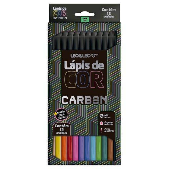Imagem de Lápis de Cor Carbon Line 12 Cores Redondo LEO&LEO
