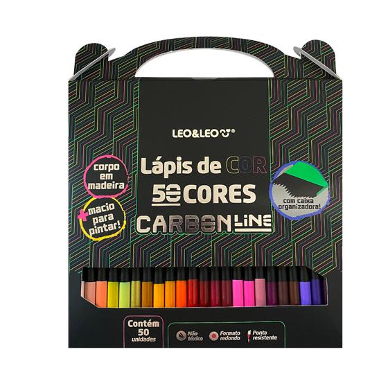 Imagem de Lápis de Cor Carbon Line 50 Cores Leo&Leo