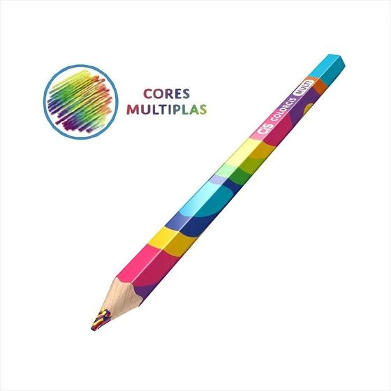 Imagem de Lápis de cor Cis multi color jumbo 4 em 1 neon 
