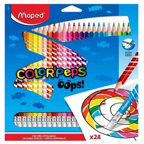 Imagem de Lapis de cor colorpeps oops apagavel 24 cores   832824