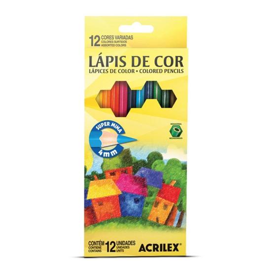 Imagem de Lápis de Cor com 12 Cores - Acrilex