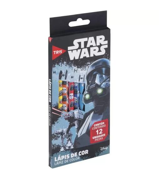 Imagem de Lápis de Cor Com 12 Star Wars