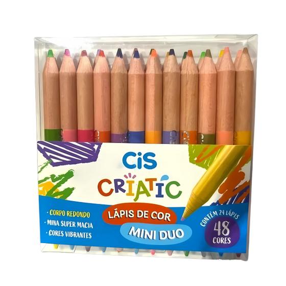 Imagem de Lápis De Cor Criatic Mini Duo C/48 Cores - Cis
