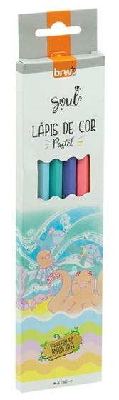 Imagem de Lapis de Cor de Madeira Pastel 6 Cores BRW