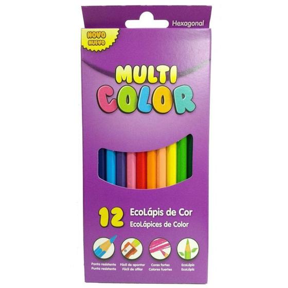 Imagem de Lápis de Cor Ecolápis 12 Cores Multicolor