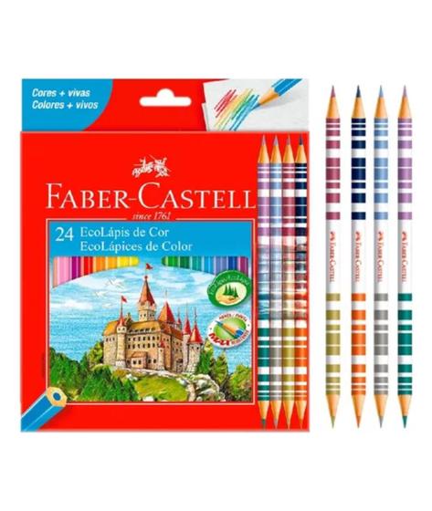 Imagem de Lápis De Cor Ecolápis 20 Cores + 4 Bicolor- Faber Castell