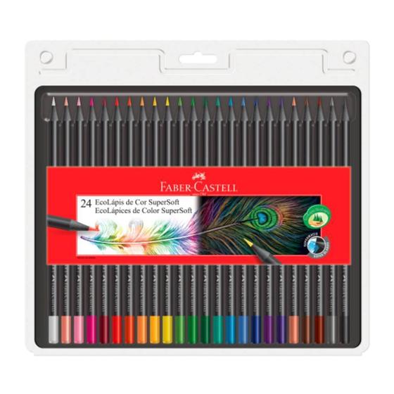 Imagem de Lápis de Cor Ecolápis 24 Cores SuperSoft Faber Castell - Faber-castell