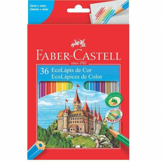 Imagem de Lapis de Cor Ecolapis 36 Cores Sextavado Faber Castell