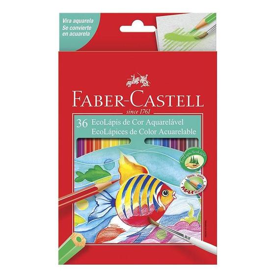 Imagem de Lápis de Cor Ecolápis Aquarelável 120236G 36 Cores - Faber Castell