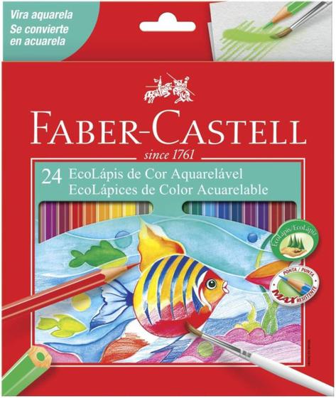 Imagem de Lápis de Cor Ecolápis Aquarelável 24 Cores, Faber-Castell