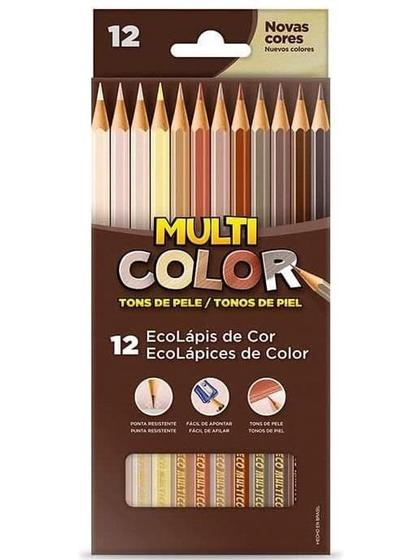 Imagem de Lapis De Cor Ecolapis Faber Tons De Pele 12 Cores Multicolor