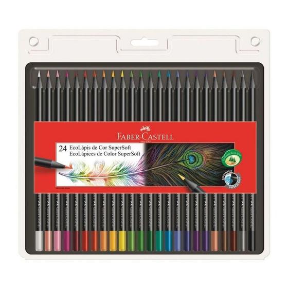Imagem de Lápis de Cor - Ecolápis Supersoft - Arredondado - 24 Cores - Faber-Castell