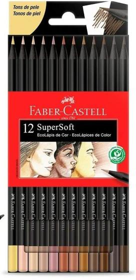 Imagem de Lápis de Cor EcoLápis SuperSoft Tons de Pele 12 Cores Faber-Castell