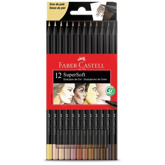 Imagem de Lápis de Cor EcoLápis SuperSoft Tons de Pele 12 Cores Faber-Castell