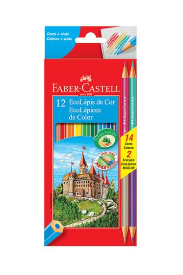 Imagem de Lápis de Cor Faber-Castell 10 Cores e 2 Lápis Bicolor